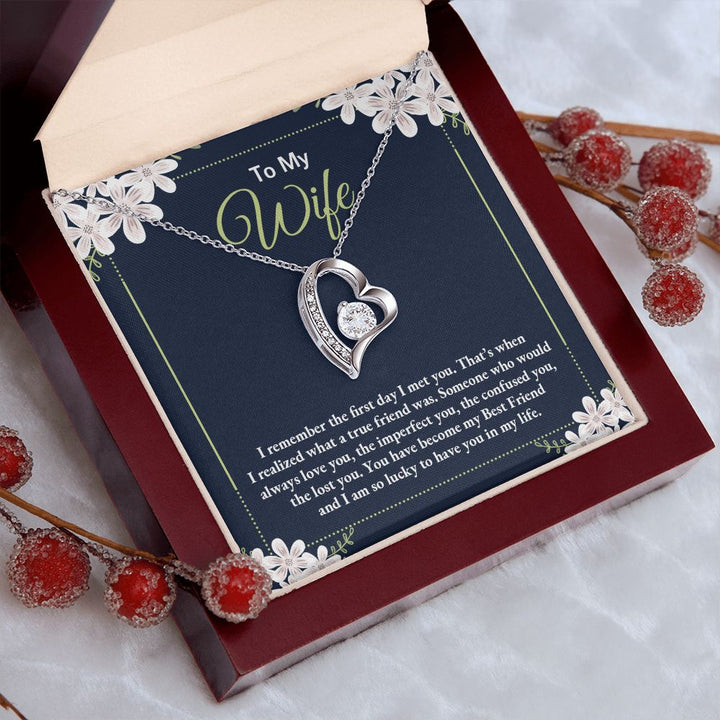 To My Wife | I remember the day I first met you - Forever Love Necklace