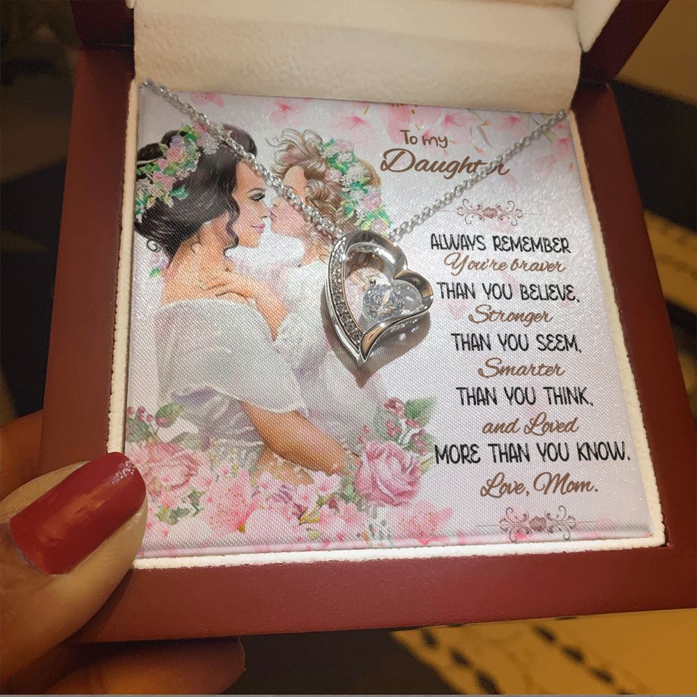 To My Daughter | Remember Your Courage - Forever Love Necklace
