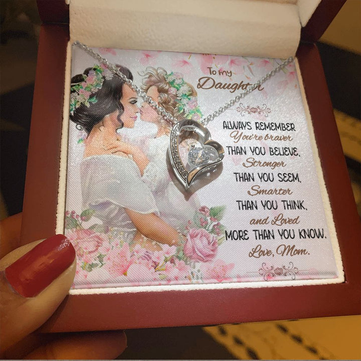To My Daughter | Remember Your Courage - Forever Love Necklace