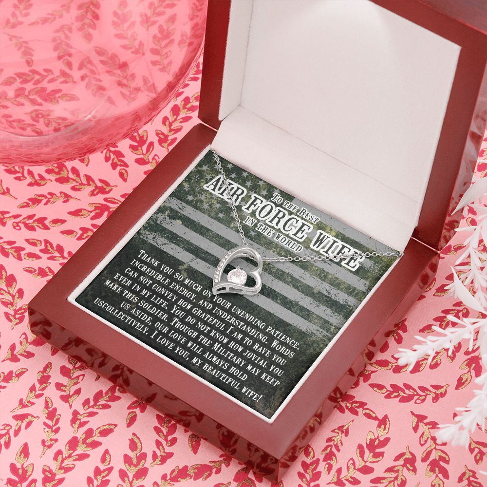 To My Wife | Best Air Force Wife - Forever Love Necklace