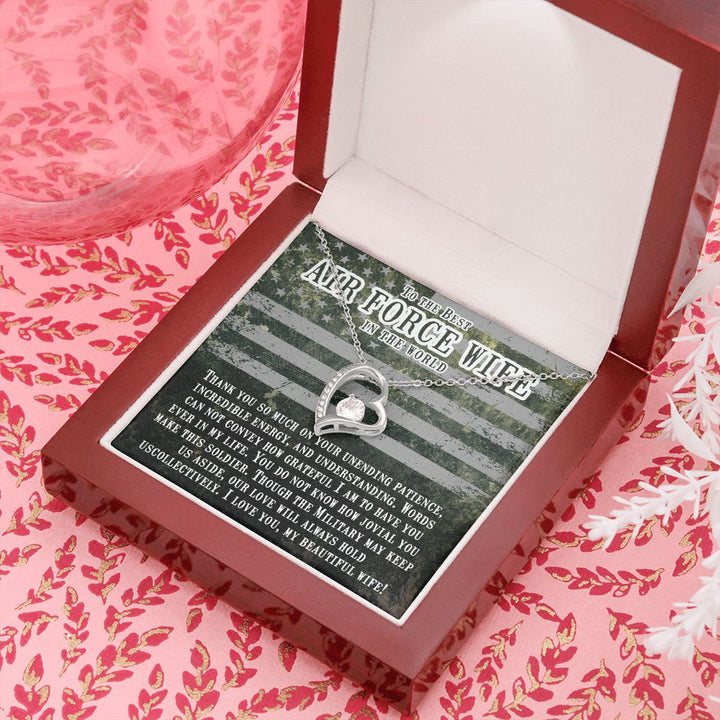 To My Wife | Best Air Force Wife - Forever Love Necklace