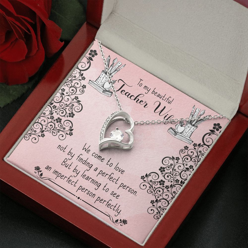 To My Wife | Beautiful Teacher Wife - Forever Love Necklace