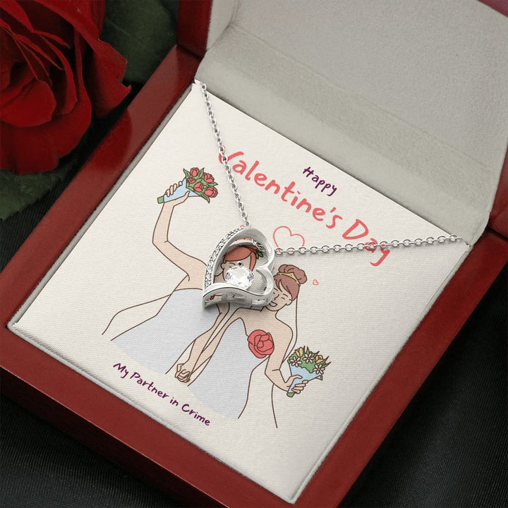 Happy Valentine's | Rainbow of Love LGBTQ for Women - Forever Love Necklace