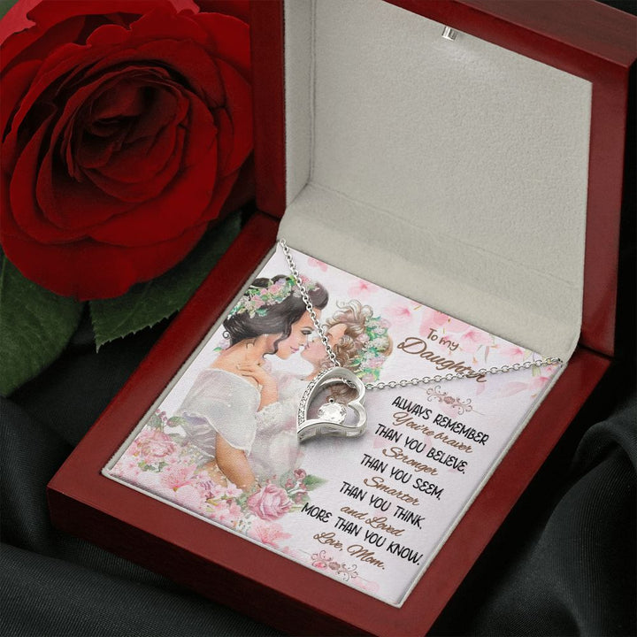 To My Daughter | Remember Your Courage - Forever Love Necklace
