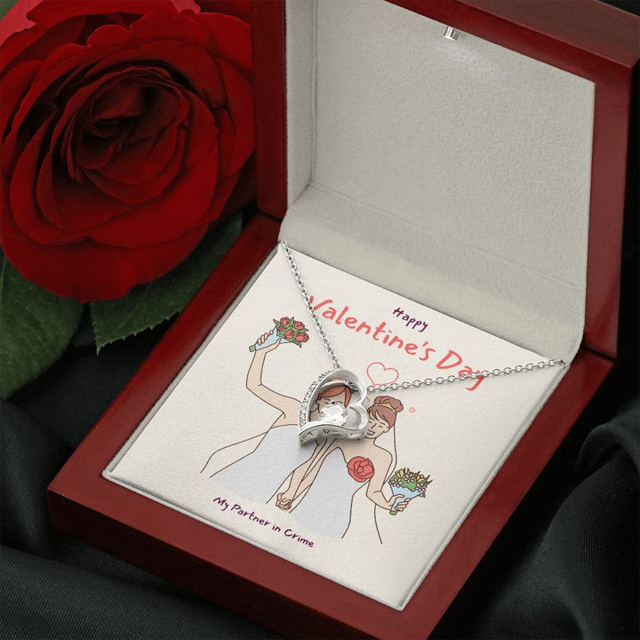 Happy Valentine's | Rainbow of Love LGBTQ for Women - Forever Love Necklace