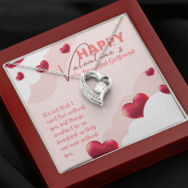 Happy Valentine's My Beautiful Girlfriend | Beautiful Life Together - Forever Love Necklace