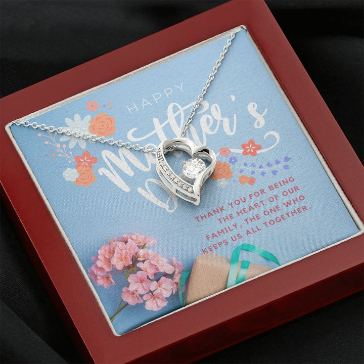 Happy Mother's Day | Thank you for being the heart of our family - Forever Love Necklace
