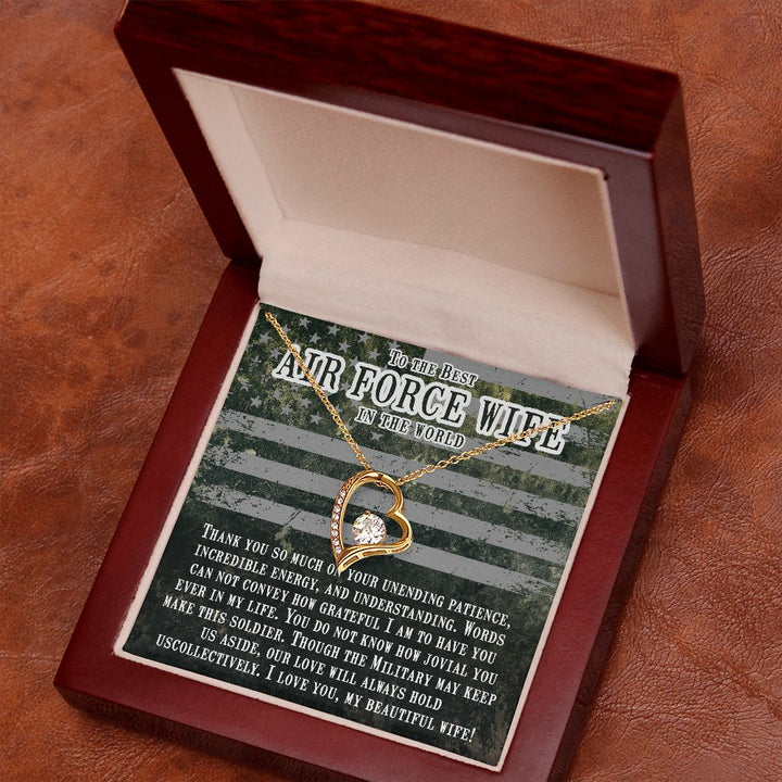 To My Wife | Best Air Force Wife - Forever Love Necklace