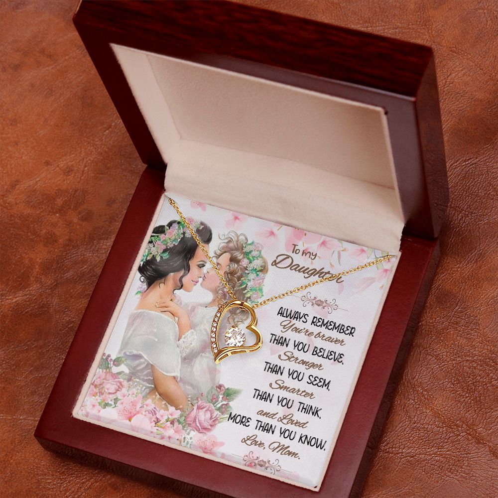 To My Daughter | Remember Your Courage - Forever Love Necklace