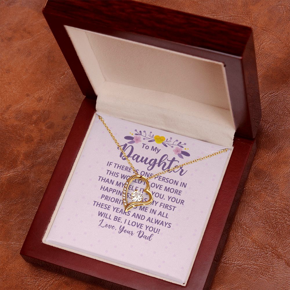 To My Daughter | My First Priority - Forever Love Necklace