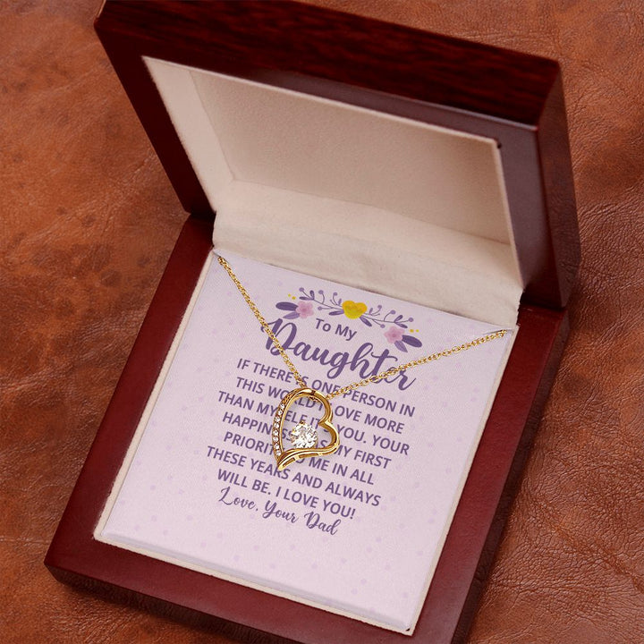 To My Daughter | My First Priority - Forever Love Necklace