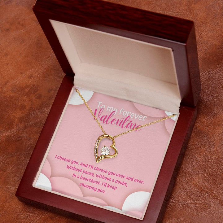 To My Forever Valentine | Eternally Yours - Forever Love Necklace