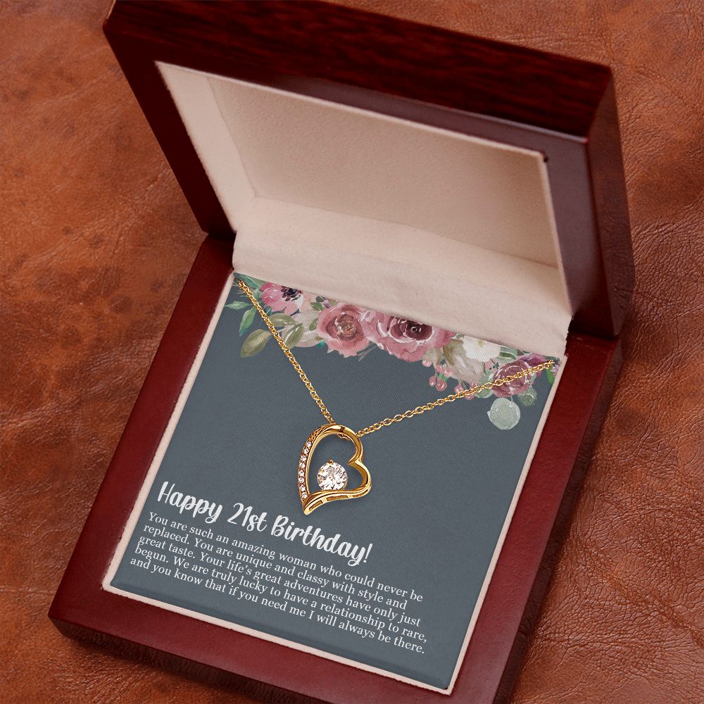 Happy 21st Birthday | You are such an amazing woman who could never be replaced - Forever Love Necklace