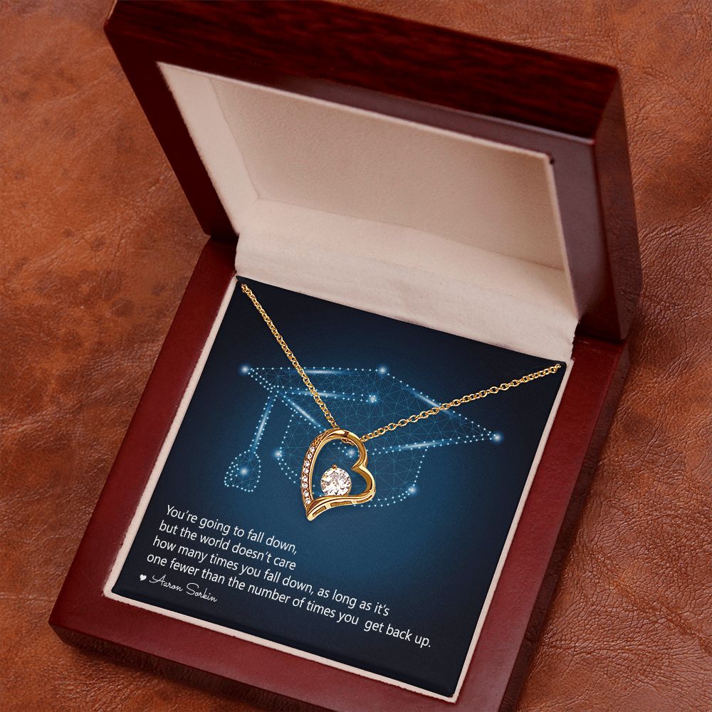 Happy Graduation | Never Give Up - Forever Love Necklace