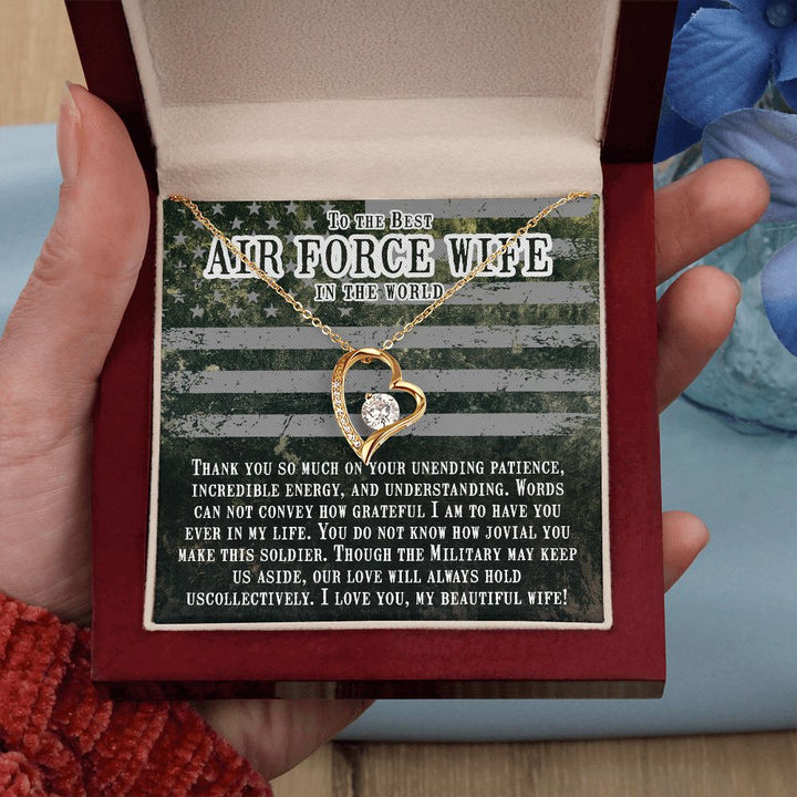 To My Wife | Best Air Force Wife - Forever Love Necklace