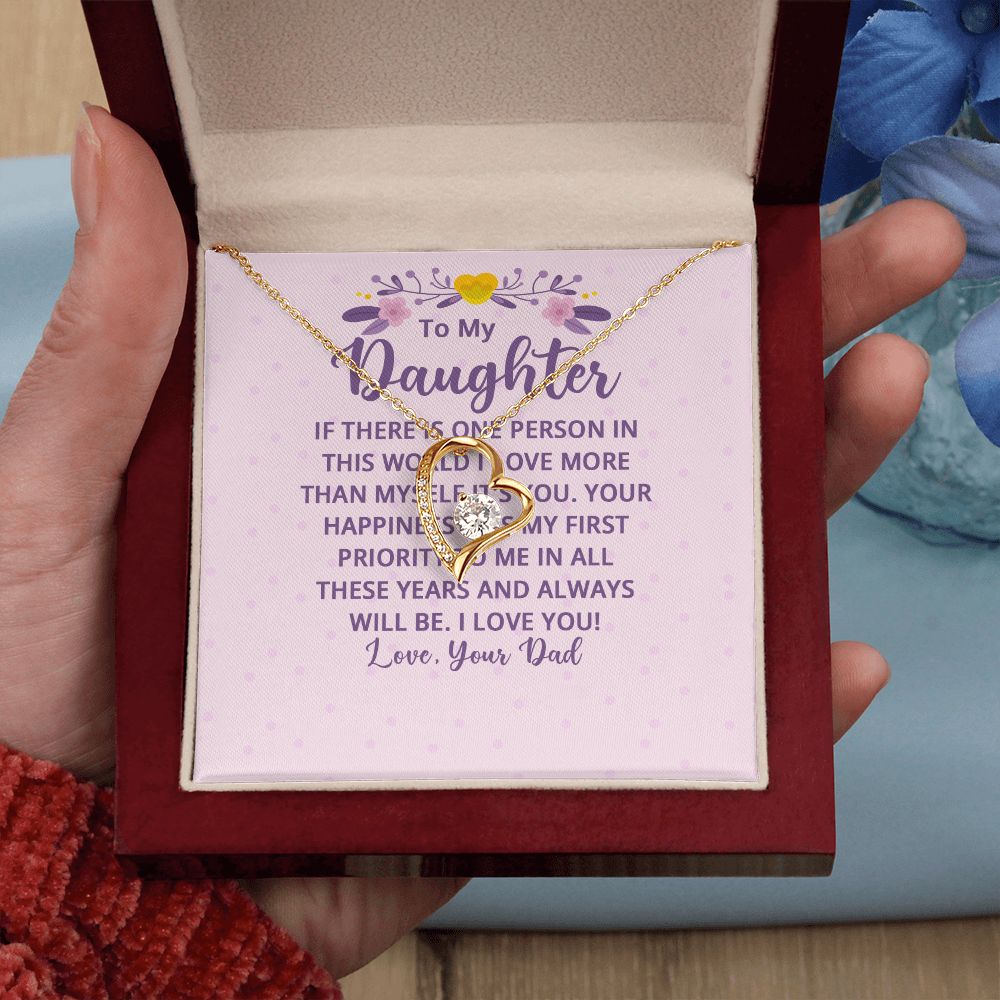 To My Daughter | My First Priority - Forever Love Necklace