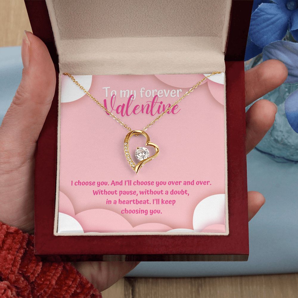 To My Forever Valentine | Eternally Yours - Forever Love Necklace