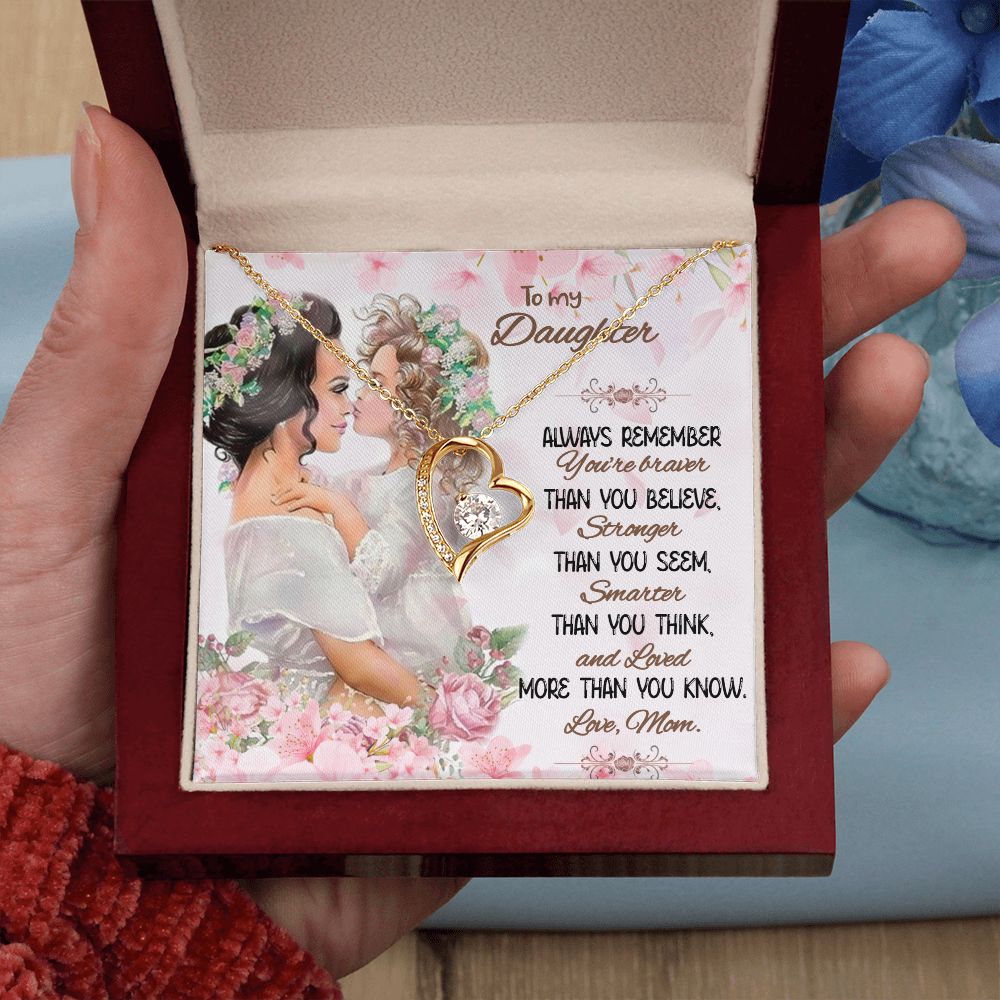 To My Daughter | Remember Your Courage - Forever Love Necklace