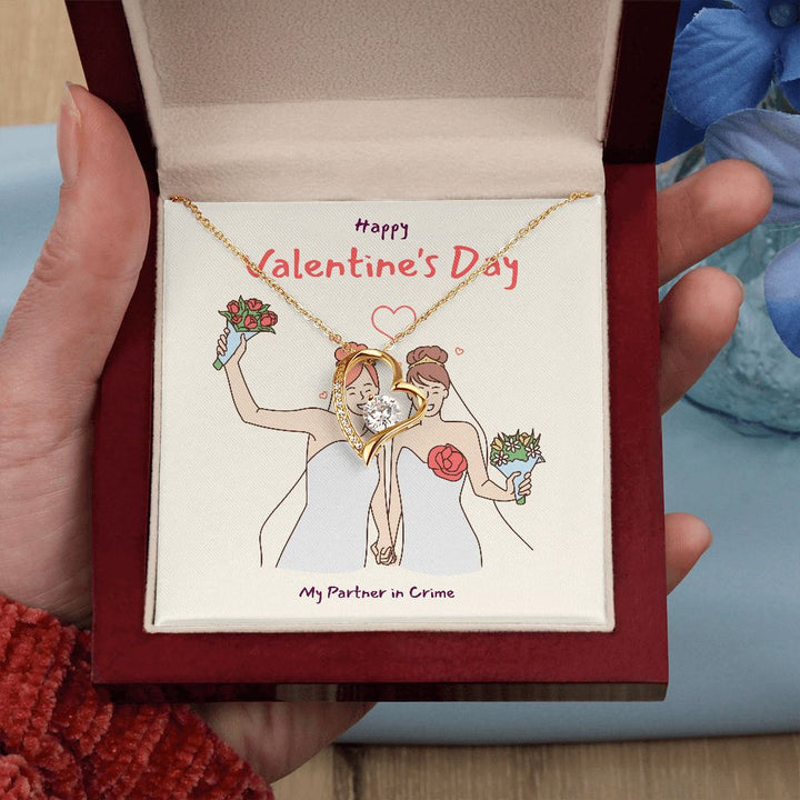 Happy Valentine's | Rainbow of Love LGBTQ for Women - Forever Love Necklace