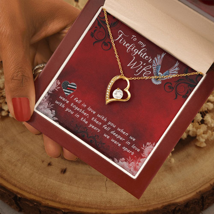To My Wife | My Firefighter Wife - Forever Love Necklace