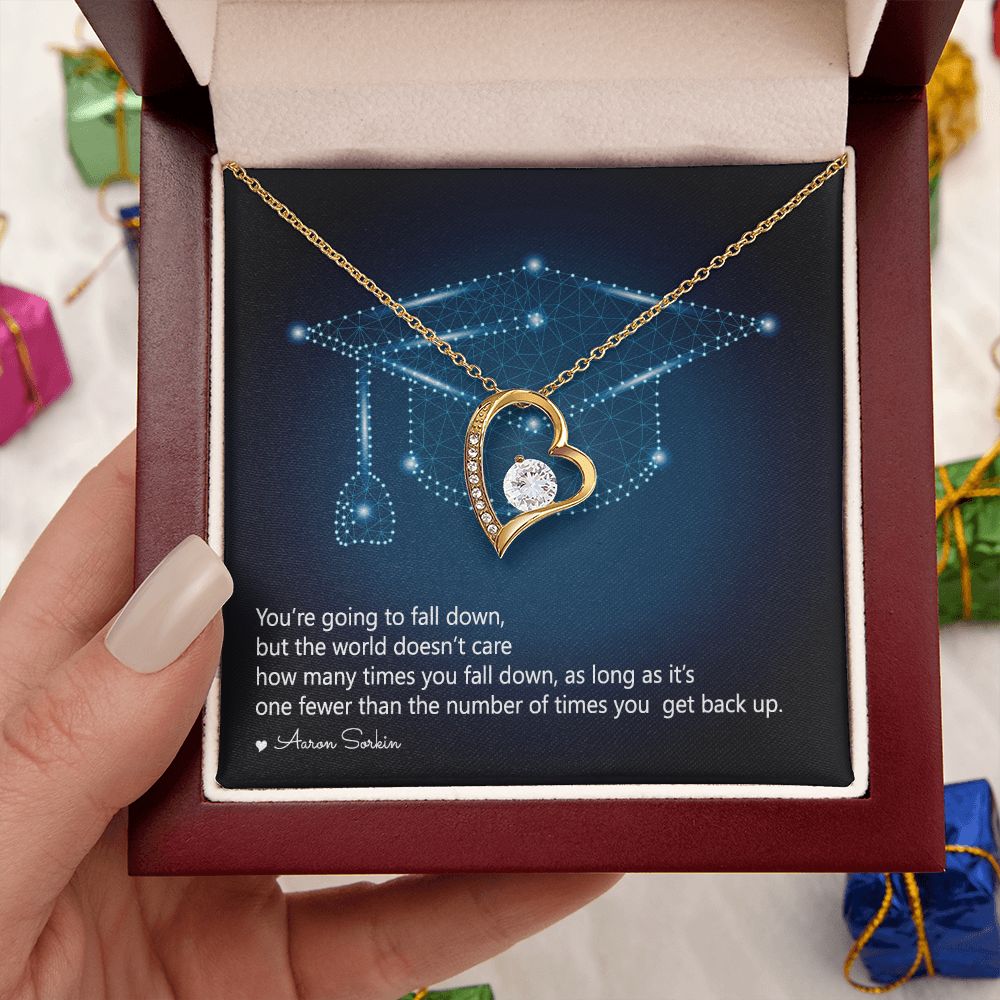 Happy Graduation | Never Give Up - Forever Love Necklace