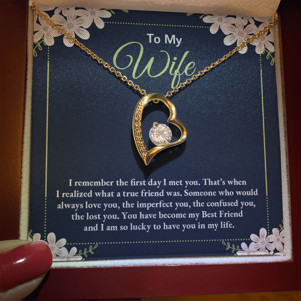 To My Wife | I remember the day I first met you - Forever Love Necklace