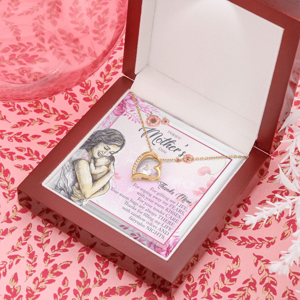 Happy Mother's Day | Thanks Mom, For Gifting me Life - Forever Love Necklace