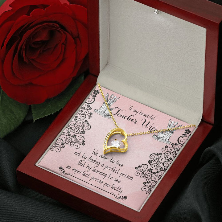 To My Wife | Beautiful Teacher Wife - Forever Love Necklace