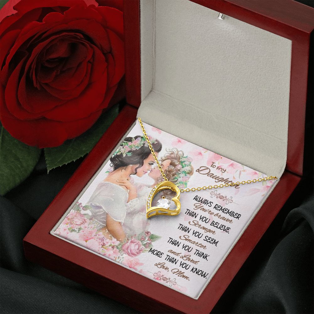 To My Daughter | Remember Your Courage - Forever Love Necklace