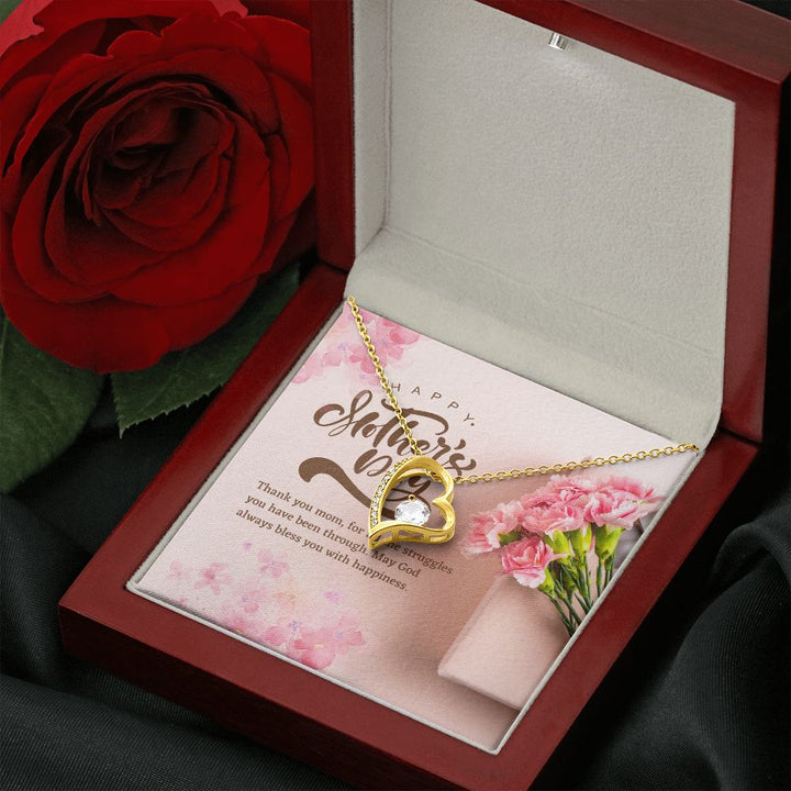 Happy Mother's Day | Thank you Mom, for all the struggles you have been through - Forever Love Necklace