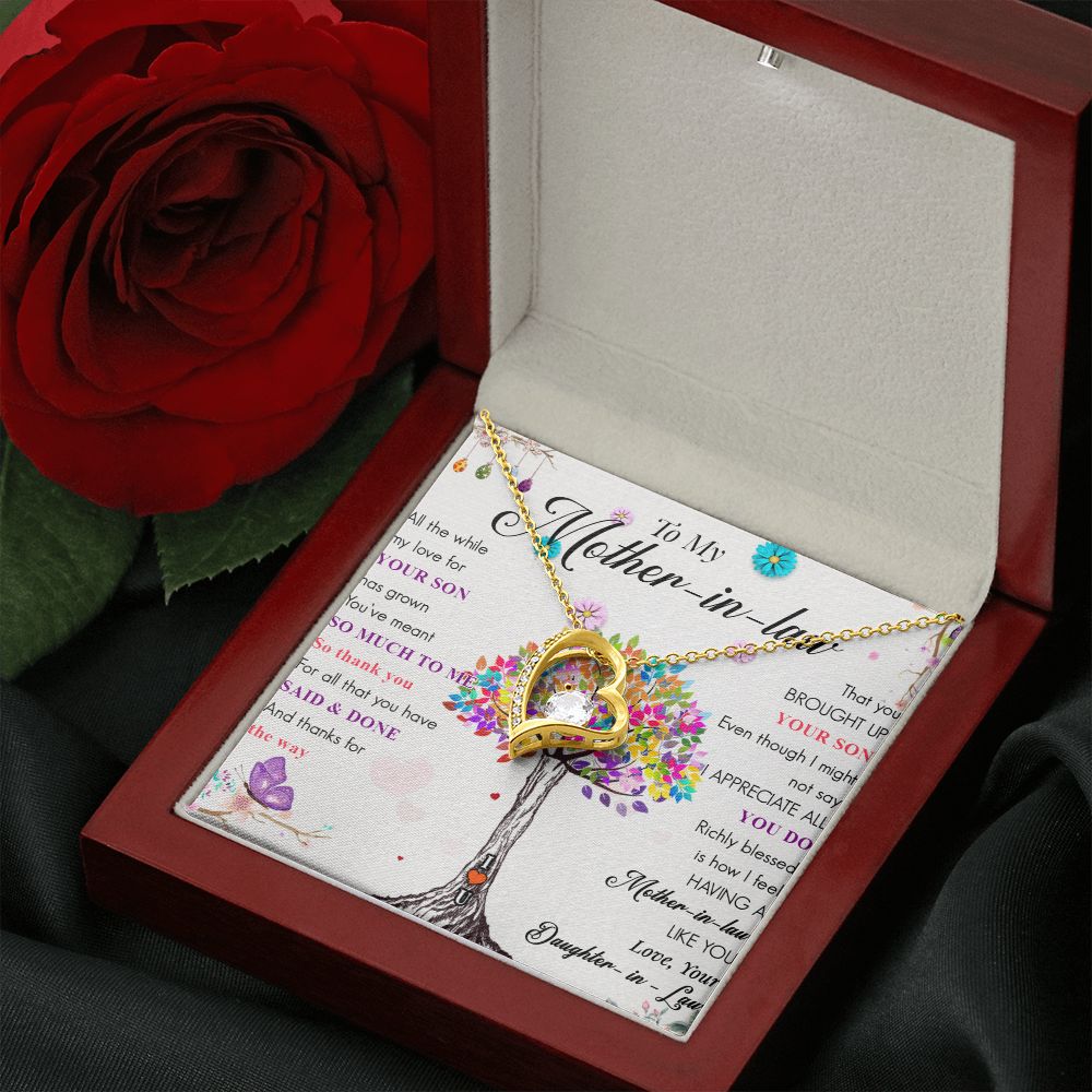 To My Mother-in-Law | To my partner's wonderful mom, with love - Forever Love Necklace