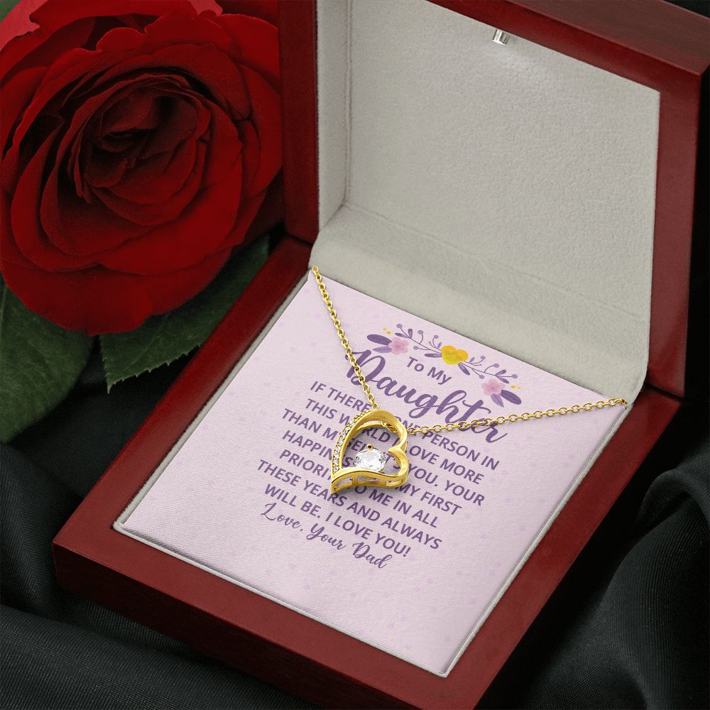 To My Daughter | My First Priority - Forever Love Necklace