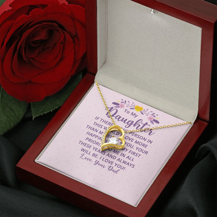 To My Daughter | My First Priority - Forever Love Necklace