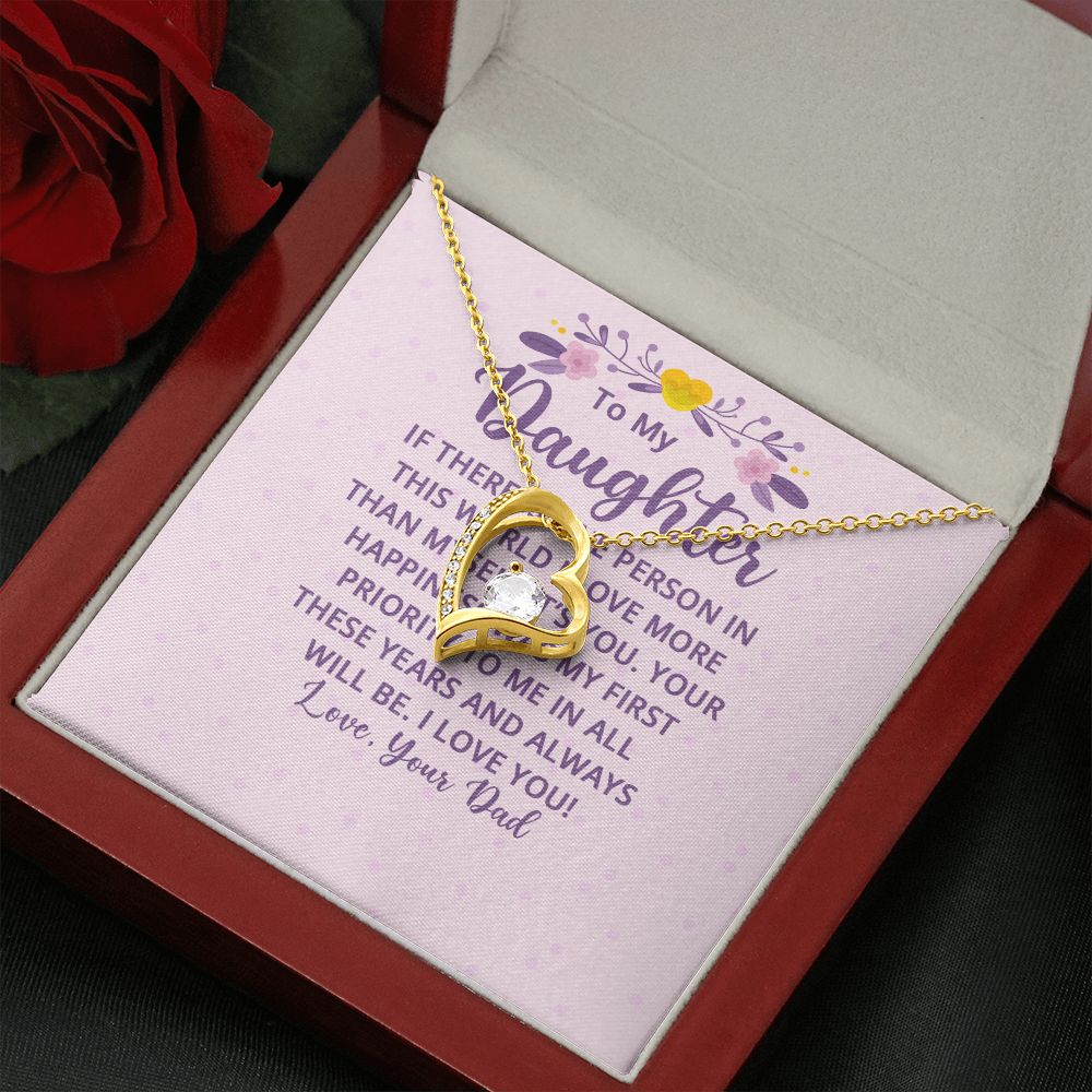 To My Daughter | My First Priority - Forever Love Necklace