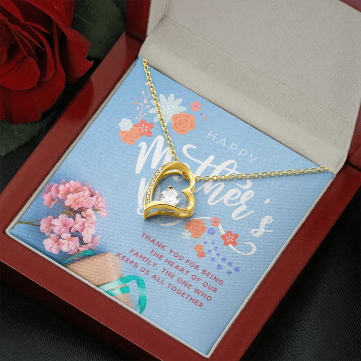 Happy Mother's Day | Thank you for being the heart of our family - Forever Love Necklace