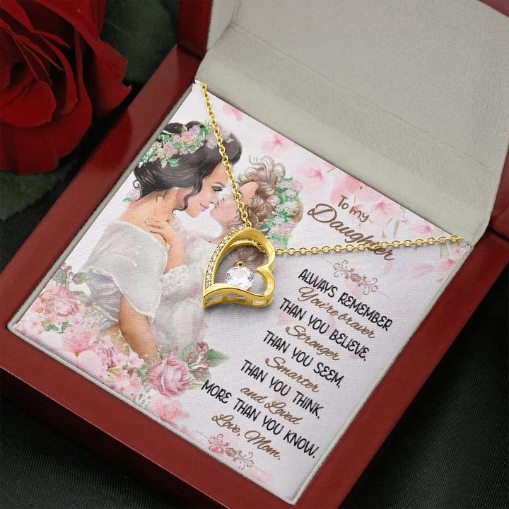 To My Daughter | Remember Your Courage - Forever Love Necklace