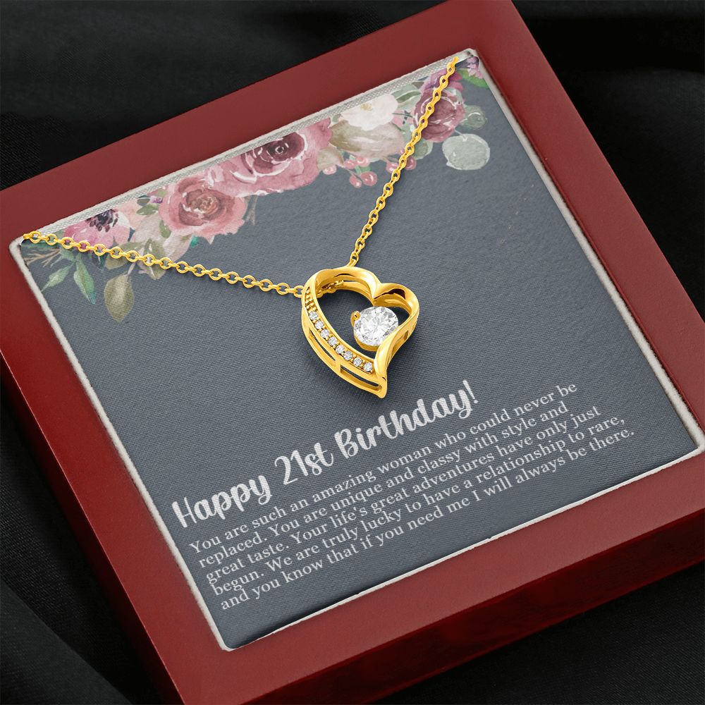 Happy 21st Birthday | You are such an amazing woman who could never be replaced - Forever Love Necklace