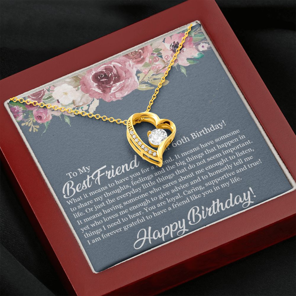 To My Best Friend on your 60th Birthday | You are loyal, Caring, supportive and true - Forever Love Necklace