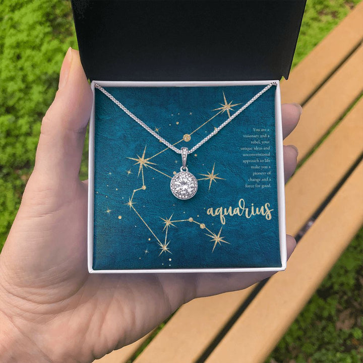 Aquarius | You are a visionary and a rebel, your unique ideas and unconventional approach to life make you a pioneer of change and a force for good. - Eternal Hope Necklace