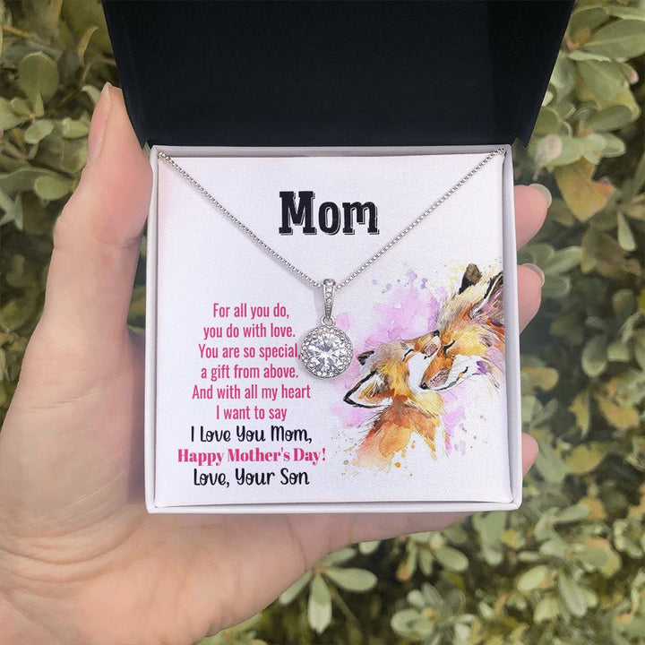 To My Mom | Loving Efforts, Precious Gift - Eternal Hope Necklace