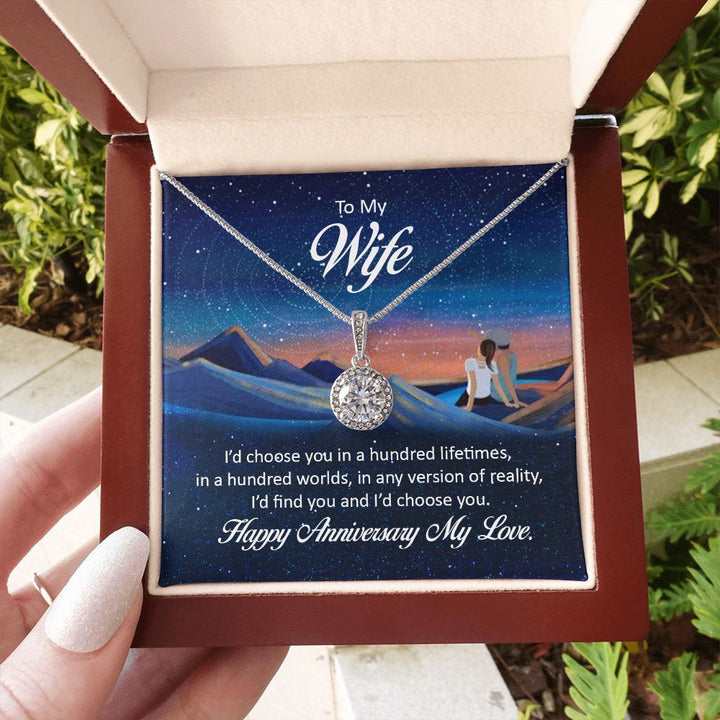 To My Wife | I'd chose you in a hundred lifetimes - Eternal Hope Necklace