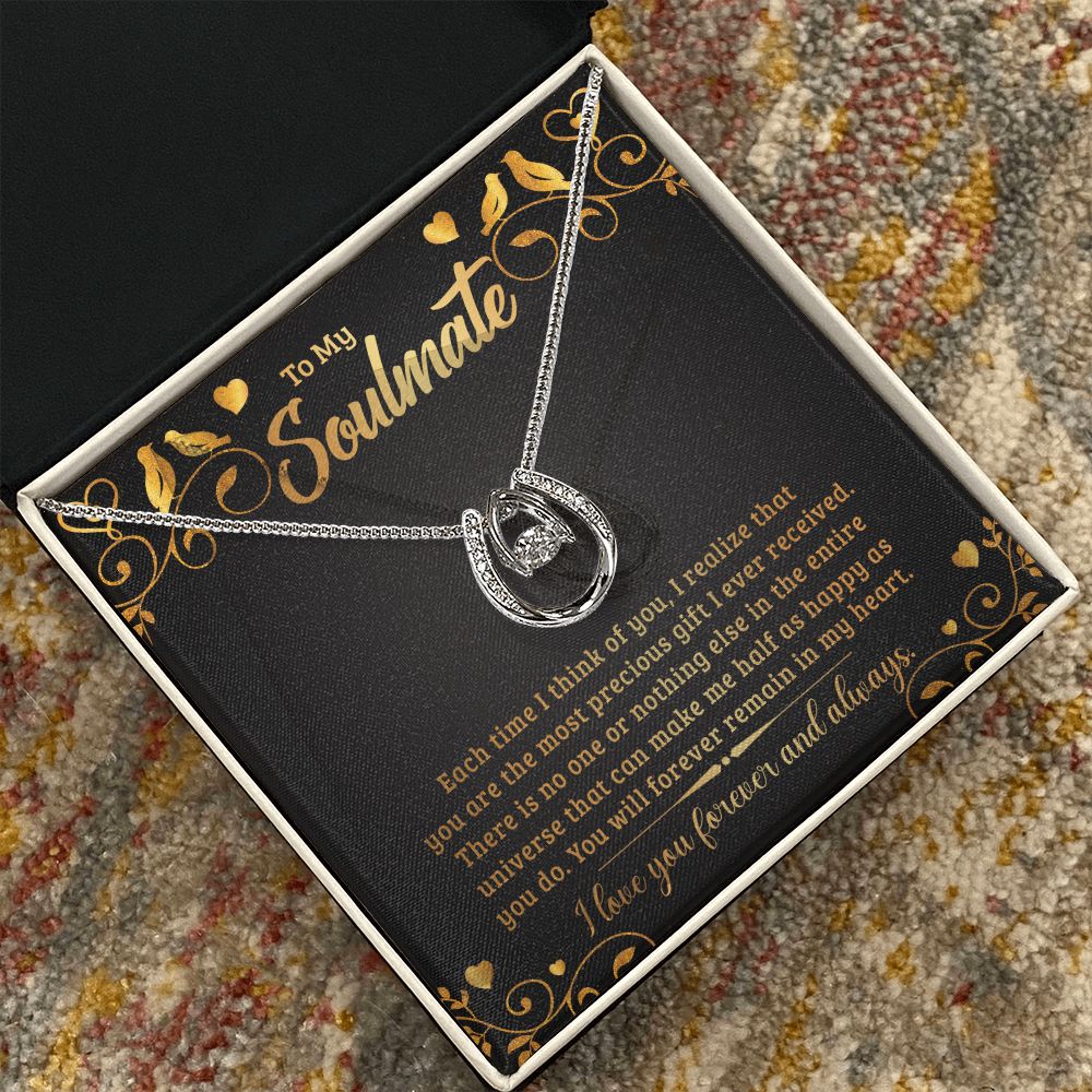 To My Soulmate | Each time I think of You - Lucky in Love Necklace