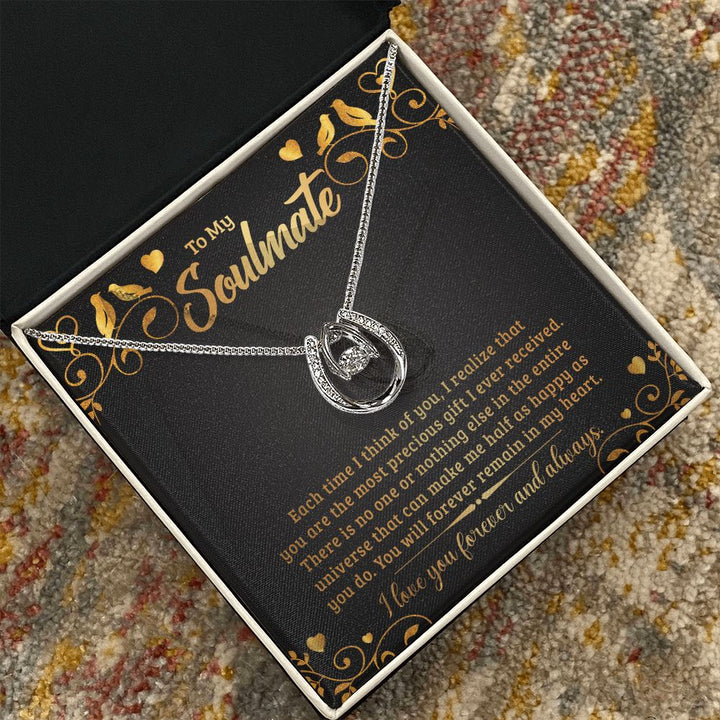 To My Soulmate | Each time I think of You - Lucky in Love Necklace