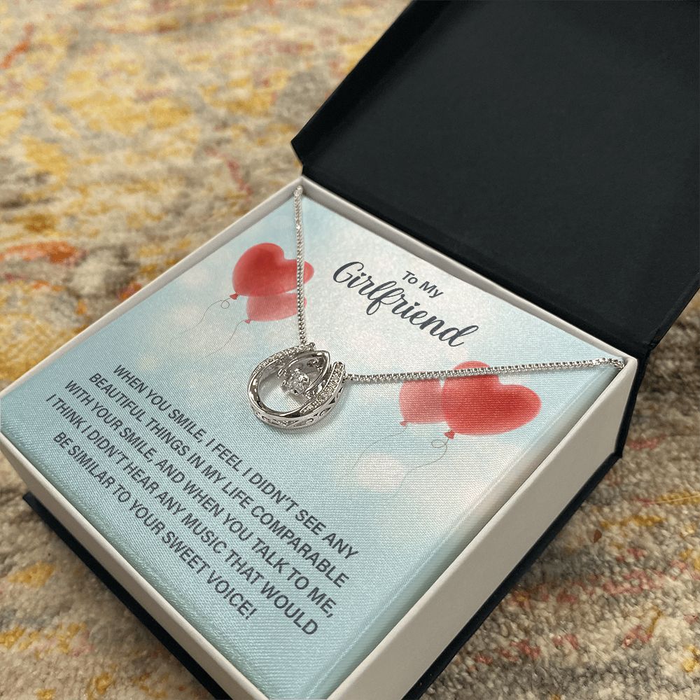 To My Girlfriend | When you smile - Lucky in Love Necklace