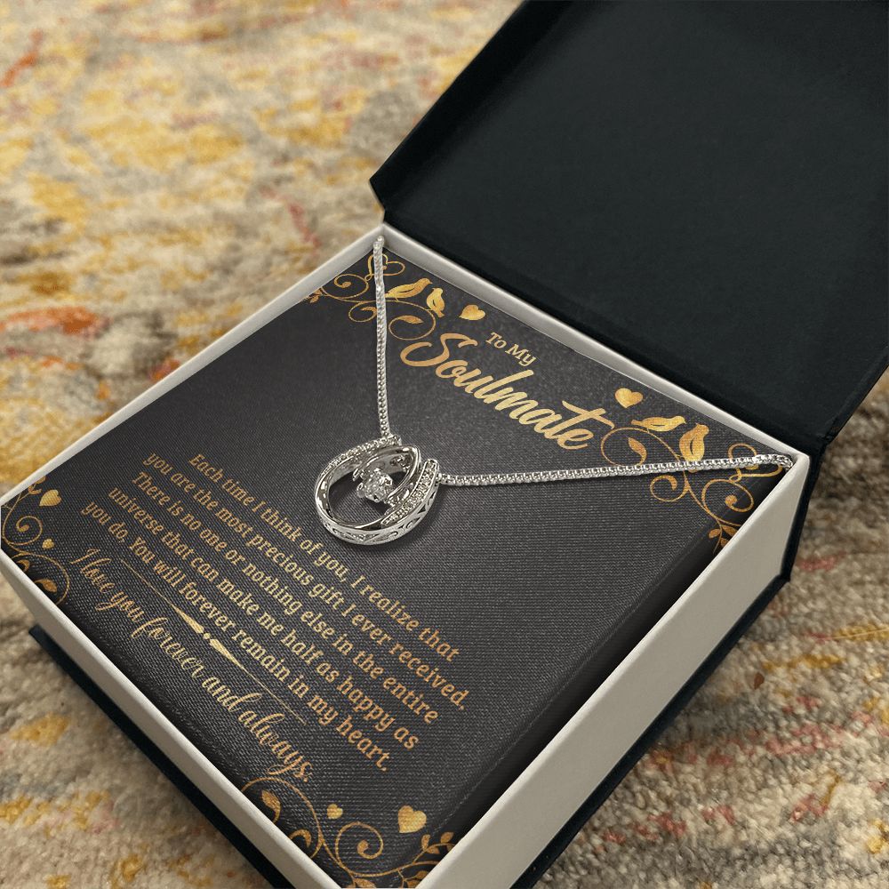 To My Soulmate | Each time I think of You - Lucky in Love Necklace