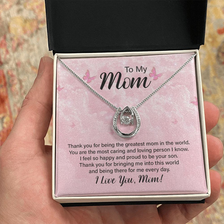 To My Mom | Thank you for the Greatest Mom - Lucky in Love Necklace