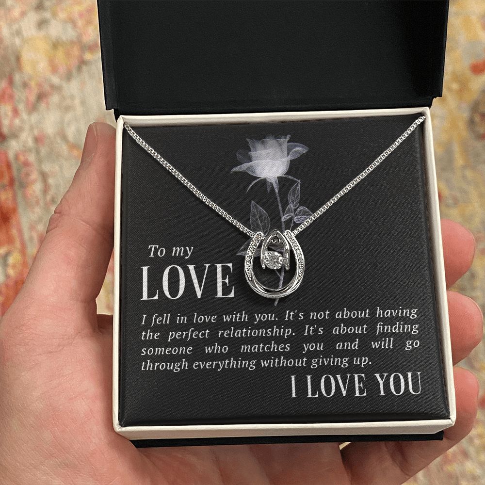 To My Love | I fell in Love - Lucky in Love Necklace