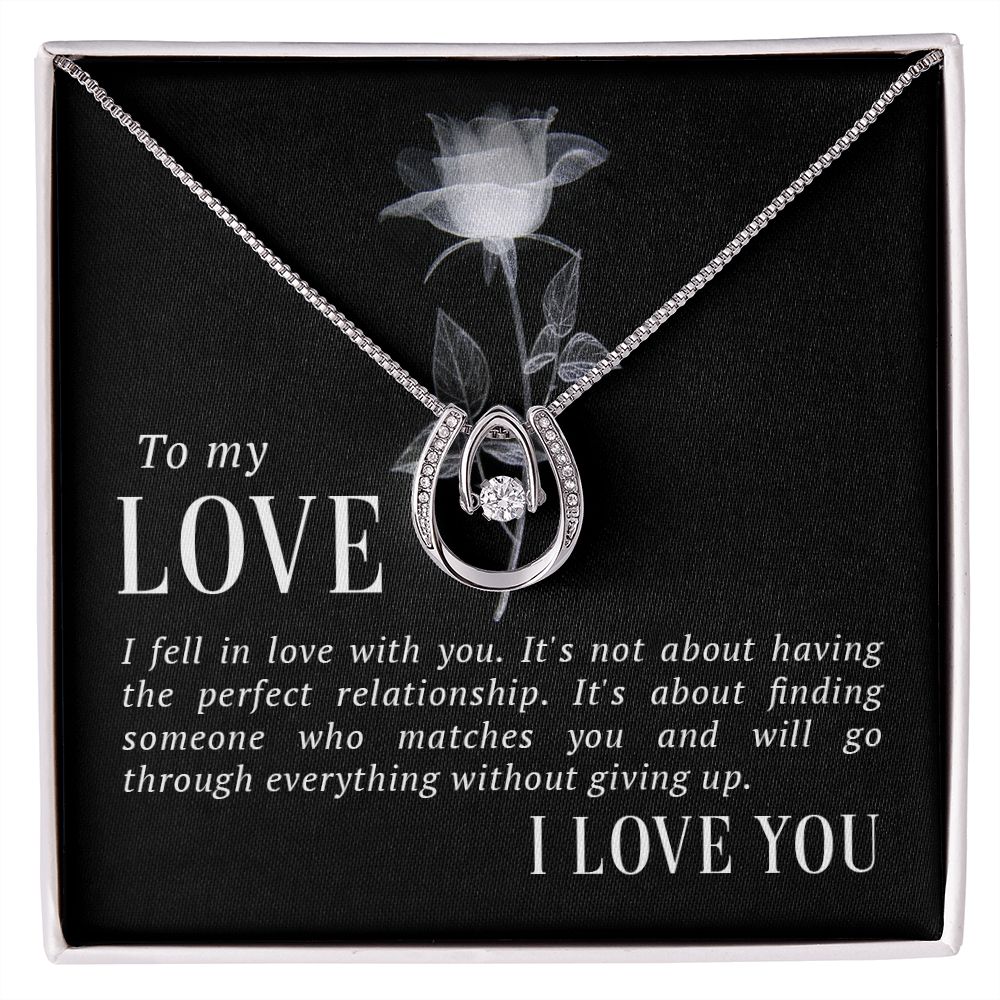 To My Love | I fell in Love - Lucky in Love Necklace