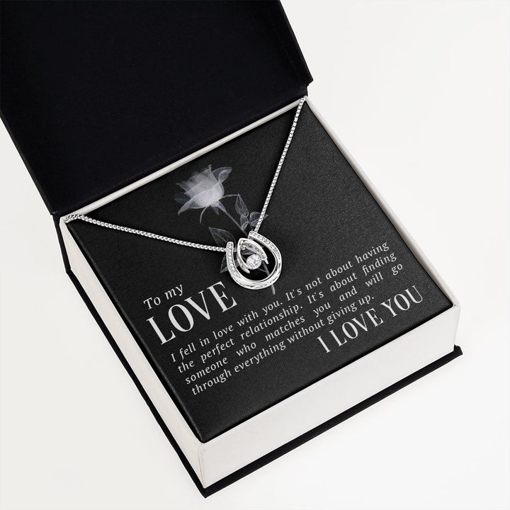 To My Love | I fell in Love - Lucky in Love Necklace