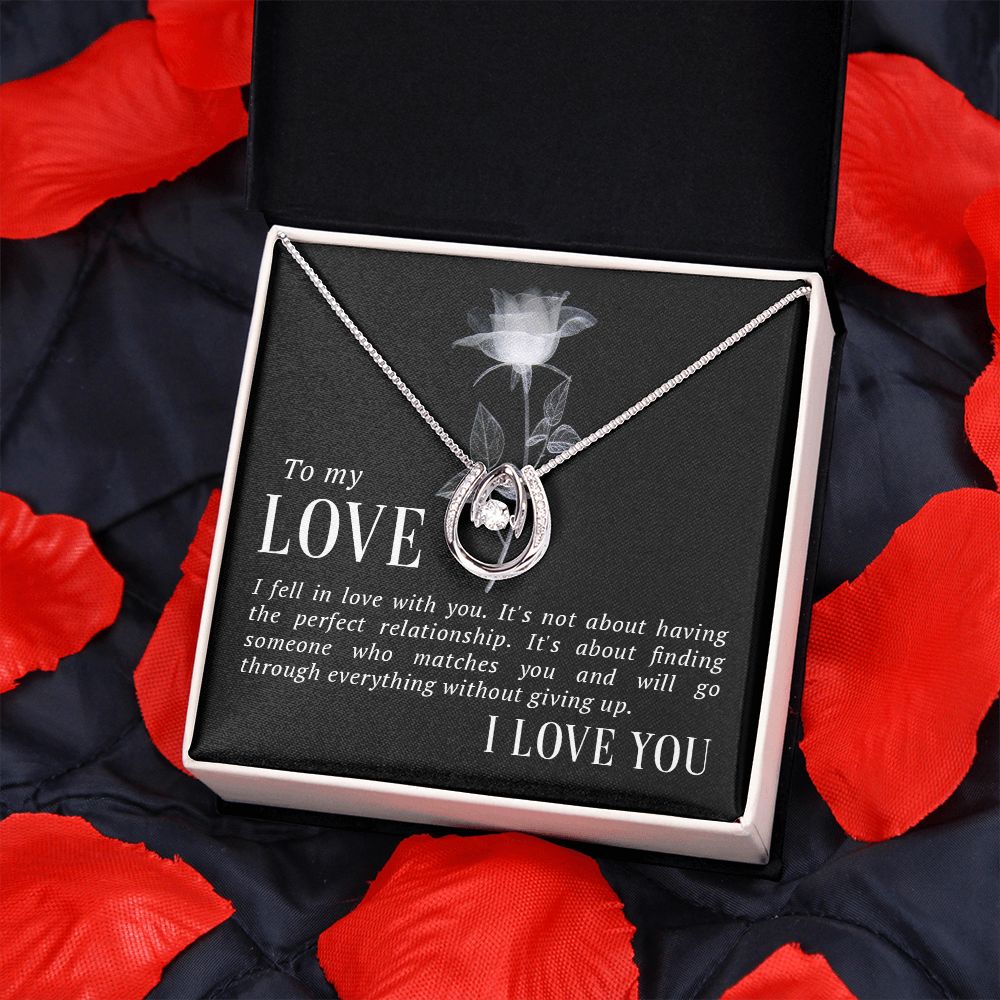 To My Love | I fell in Love - Lucky in Love Necklace